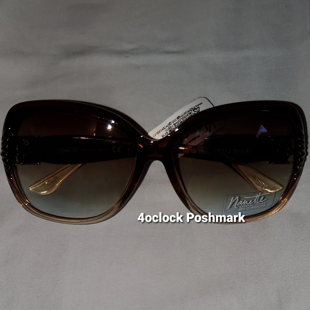 Nanette Lepore Brown Cream Sunglasses (NN312 BNND)
